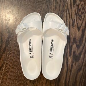 Birkenstock White Madrid slides, Size 8